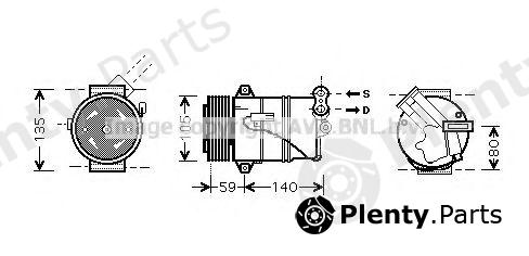  AVA QUALITY COOLING part OLAK437 Compressor, air conditioning