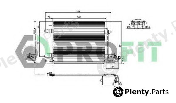  PROFIT part PR9570C1 Condenser, air conditioning