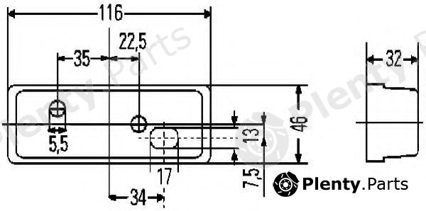  HELLA part 2PS003748-121 (2PS003748121) Side Marker Light