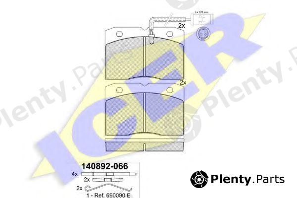  ICER part 140892 Brake Pad Set, disc brake