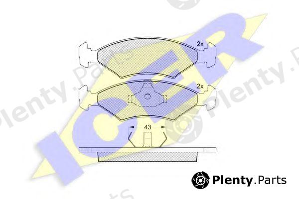  ICER part 180329-200 (180329200) Brake Pad Set, disc brake