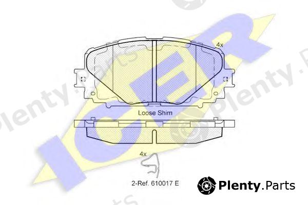  ICER part 182168 Brake Pad Set, disc brake