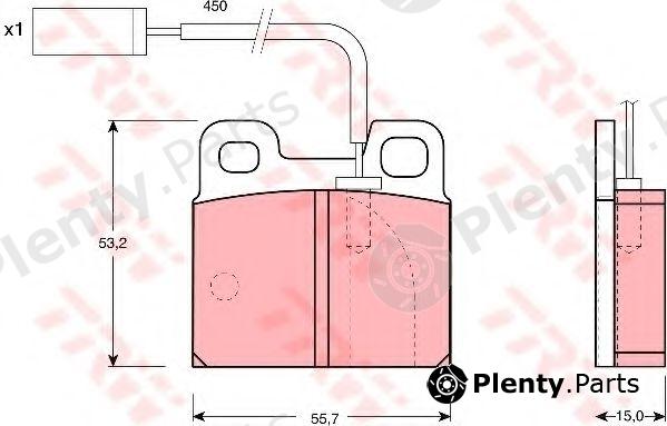  TRW part GDB1250 Brake Pad Set, disc brake