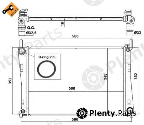  NRF part 58274 Radiator, engine cooling