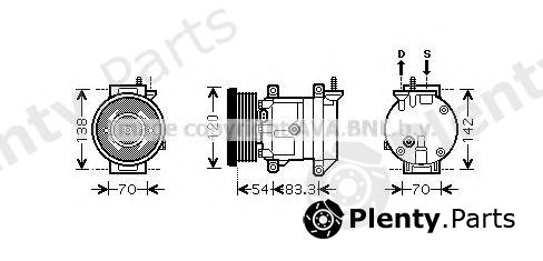  AVA QUALITY COOLING part DWAK071 Compressor, air conditioning
