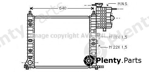  AVA QUALITY COOLING part MS2243 Radiator, engine cooling