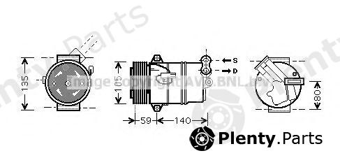  AVA QUALITY COOLING part OLAK446 Compressor, air conditioning
