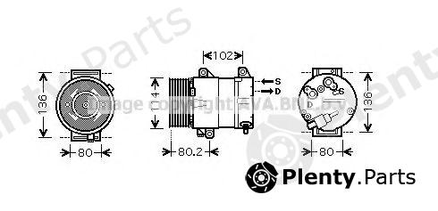  AVA QUALITY COOLING part RTK383 Compressor, air conditioning