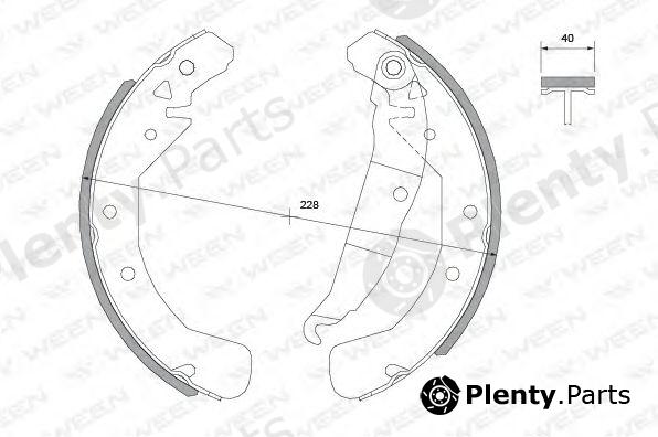  WEEN part 152-2007 (1522007) Brake Shoe Set