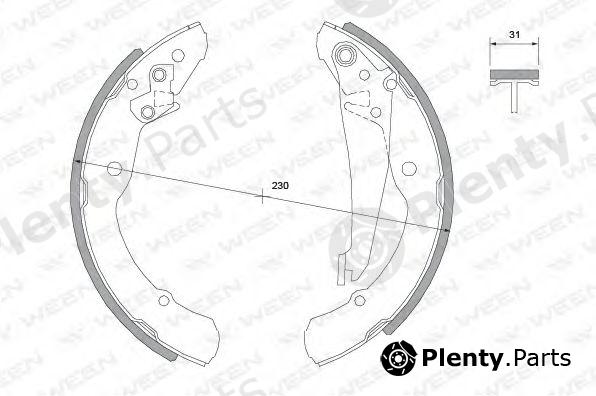  WEEN part 152-2014 (1522014) Brake Shoe Set