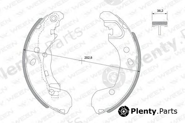  WEEN part 152-2048 (1522048) Brake Shoe Set