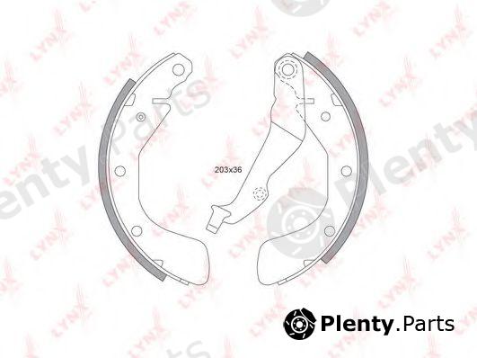  LYNXauto part BS-1802 (BS1802) Brake Shoe Set