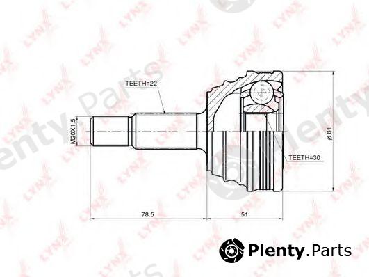  LYNXauto part CO-8011A (CO8011A) Joint Kit, drive shaft