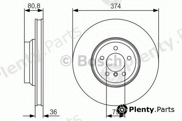  BOSCH part 0986479R35 Brake Disc