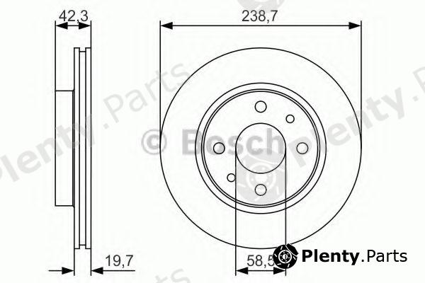  BOSCH part 0986479R54 Brake Disc