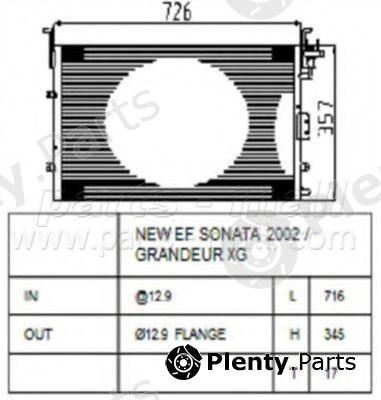  PARTS-MALL part PXNCA069 Condenser, air conditioning