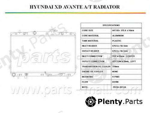  PARTS-MALL part PXNDA011 Radiator, engine cooling