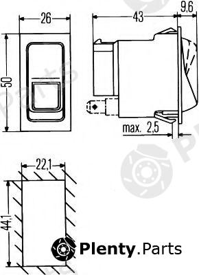  HELLA part 6EH004570-021 (6EH004570021) Switch
