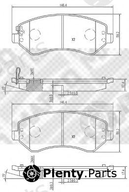  MAPCO part 6830 Brake Pad Set, disc brake