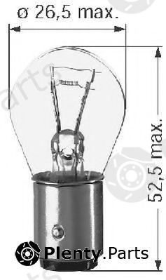  BERU part 0500312214 Bulb, stop light; Bulb, rear fog light; Bulb, tail light