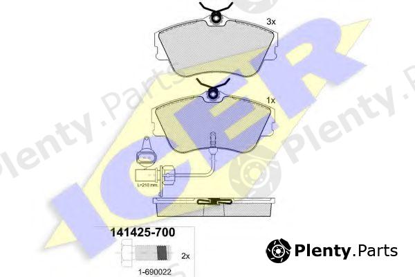  ICER part 141425 Brake Pad Set, disc brake