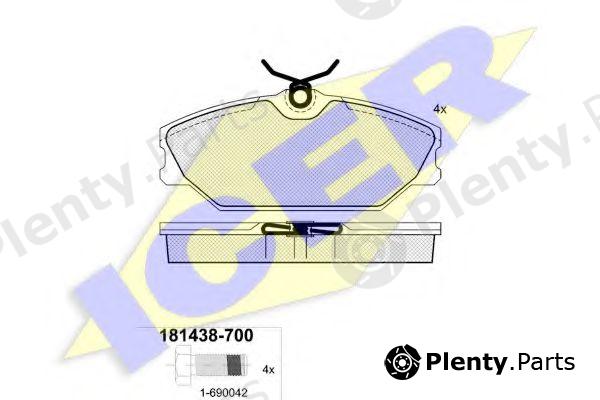  ICER part 181438 Brake Pad Set, disc brake