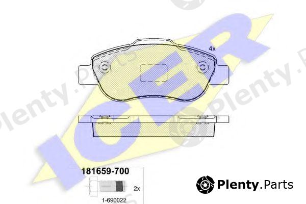  ICER part 181659-700 (181659700) Brake Pad Set, disc brake
