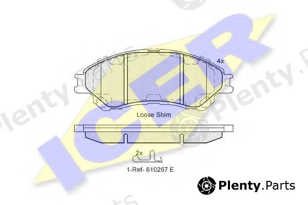  ICER part 182175 Brake Pad Set, disc brake