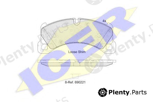  ICER part 182206 Brake Pad Set, disc brake