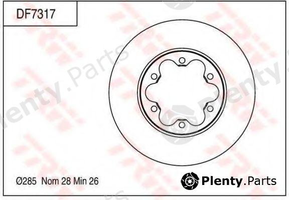  TRW part DF7317 Brake Disc