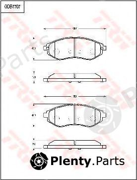  TRW part GDB7707 Brake Pad Set, disc brake
