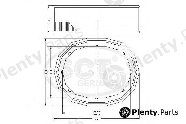  SCT Germany part SB250 Air Filter