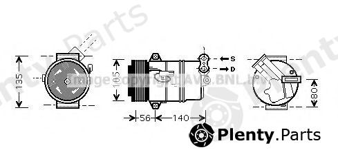  AVA QUALITY COOLING part OLAK428 Compressor, air conditioning
