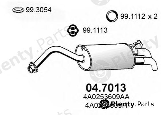  ASSO part 04.7013 (047013) End Silencer