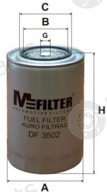  MFILTER part DF-350/2 (DF3502) Fuel filter