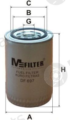  MFILTER part DF-697 (DF697) Fuel filter