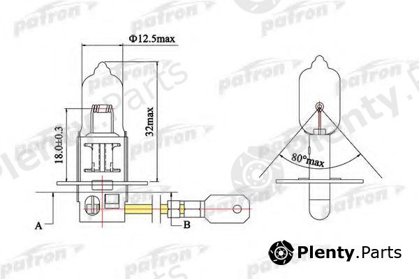  PATRON part PLH3-24/70 (PLH32470) Bulb, fog light