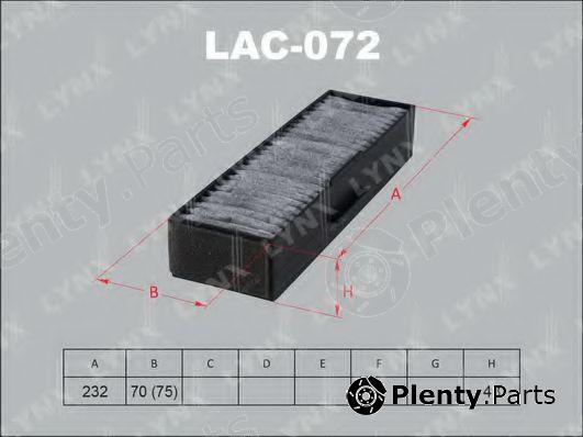  LYNXauto part LAC072 Filter, interior air