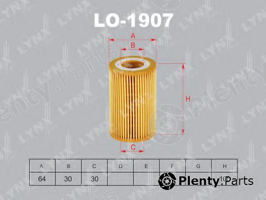  LYNXauto part LO-1907 (LO1907) Oil Filter