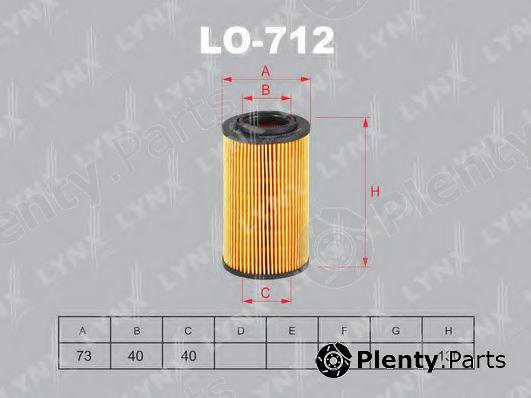  LYNXauto part LO-712 (LO712) Oil Filter