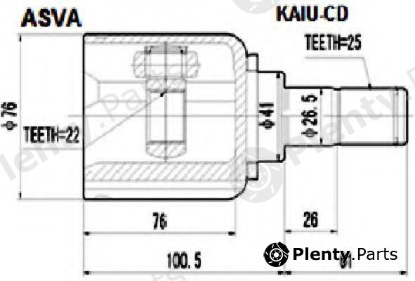  ASVA part KAIU-CD (KAIUCD) Joint Kit, drive shaft