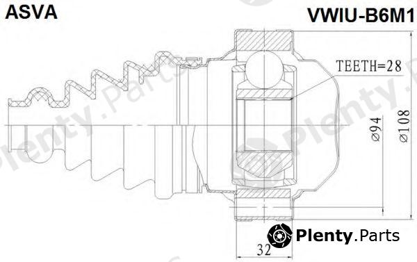  ASVA part VWIUB6M1 Joint Kit, drive shaft