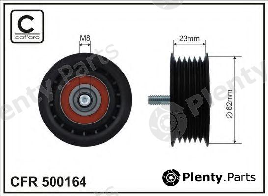  CAFFARO part 500164 Deflection/Guide Pulley, v-ribbed belt