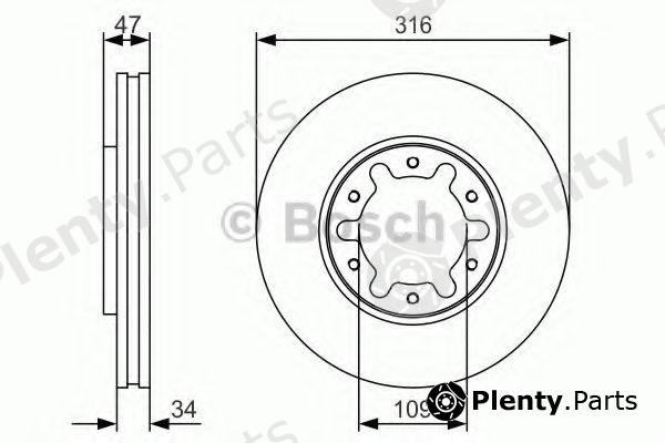  BOSCH part 0986479R38 Brake Disc