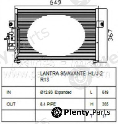  PARTS-MALL part PXNCA-041 (PXNCA041) Condenser, air conditioning
