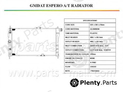  PARTS-MALL part PXNDC002 Radiator, engine cooling
