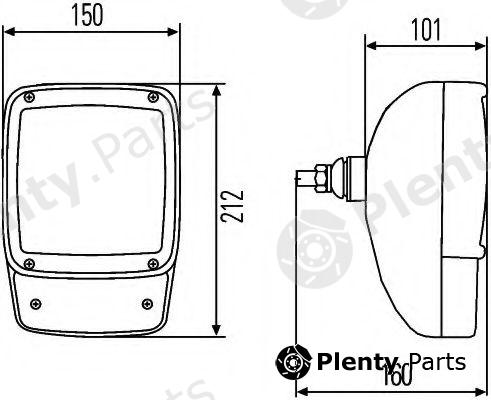  HELLA part 1EA996081-171 (1EA996081171) Headlight