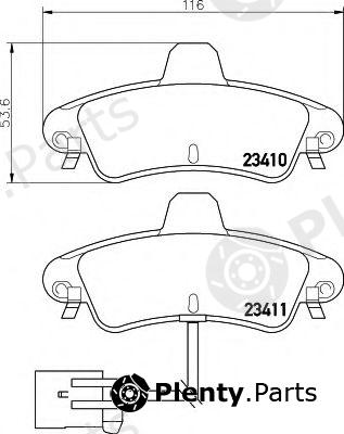  HELLA part 8DB355012-201 (8DB355012201) Brake Pad Set, disc brake