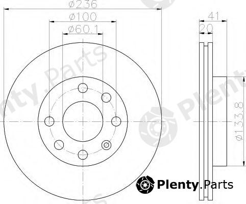  HELLA part 8DD355100-821 (8DD355100821) Brake Disc