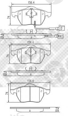  MAPCO part 6714 Brake Pad Set, disc brake